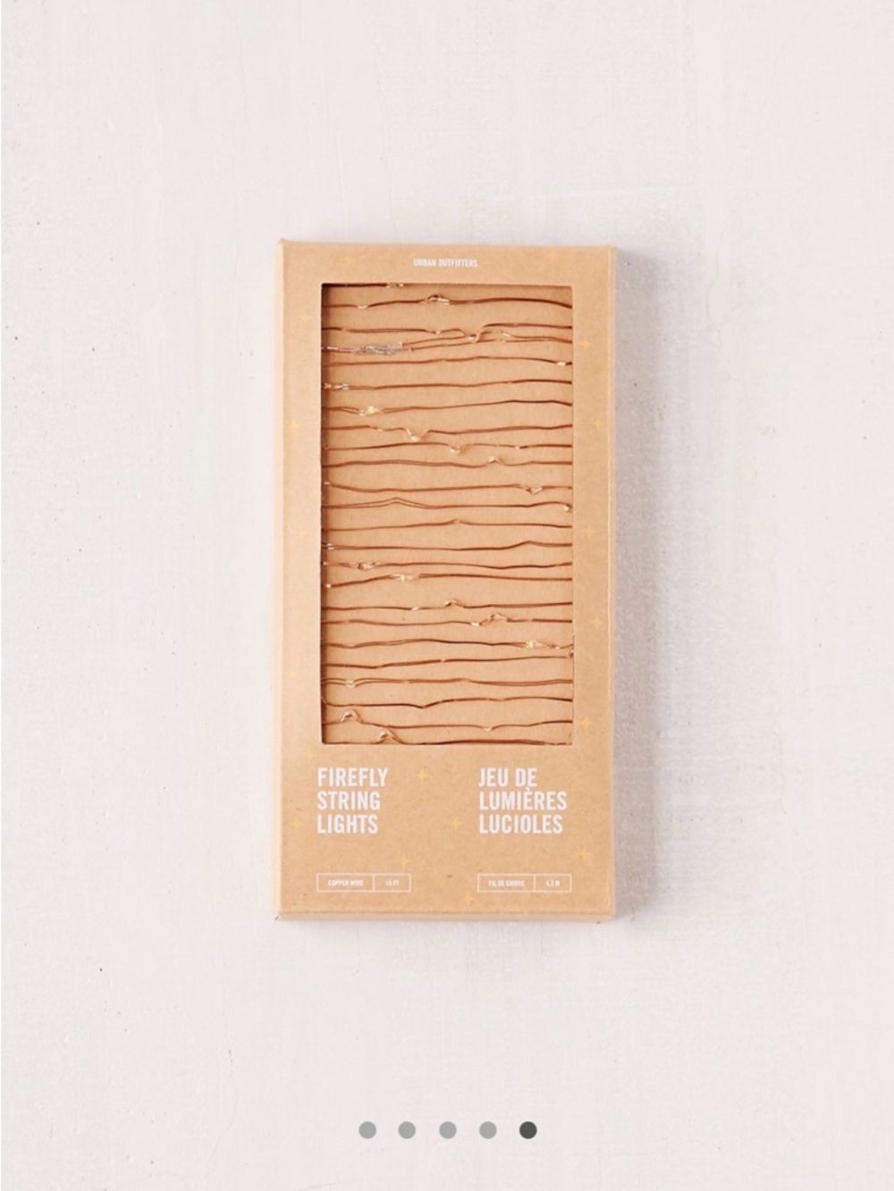 Urban Outfitters Firefly String Lights - 4x Warm Copper